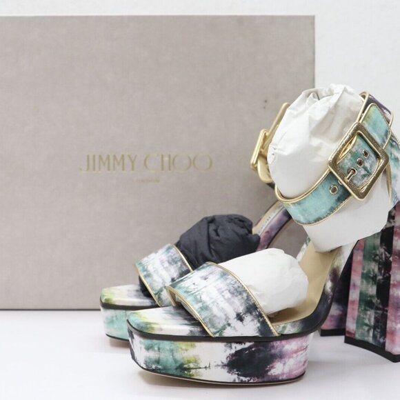 Jimmy Choo Jax Tie Oasis Tie Dye Pump Heels Size 10 US/41 EU - Picture 1 of 9